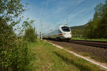 411 005-2 ein ICE-T7  Dresden  ist am 10.05.16 auf dem Weg nach Leipzig von Eisenach komment gesehen bei Wutha.