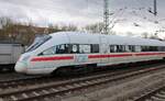 Abschiedsgruß am DB 415 020  Gotha  auf seiner vorletzten Fahrt zusammen mit DB 415 024  Hansestadt Rostock  als ICE 415 von Frankfurt (M) Hbf nach Leipzig Hbf, am 21.02.2026 in Erfurt Hbf.