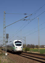 Ein ICE bei Böhla, auf dem Wege nach Dresden.23.04.2020, 14:05 Uhr.