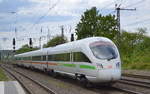 DB Fernverkehr mit ICE-T  415 022-9 .... , Tz 1522  Torgau  am 14.05.20 Durchfahrt Bf.