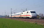 Der Mess-ICE 410 101 rollte am 28.03.20 durch Gräfenhainichen Richtung Wittenberg.