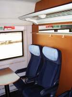 Blick in ein Abteil des ICE 1 am 06.03.2007 