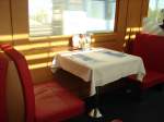 Auch Romantisch knnte es im BordRestaurant abgehen. Hier zwei einzelsitzpltze wo man sich gegenbersitzt.