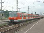 420 473-1 als S5 Bietigheim-Bissingen - Stuttgart - Schwabstrae am 26.07.2002 in der Endstation Bietigheim-Bissingen.