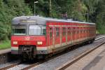 Elektrotriebwagen ET 420 365-9 auf der Linie S9 von Haltern nach Wuppertal am Haltepunkt Bottrop-Boy am 15.08.2007.