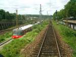 Fahrt aus dem FST des ET423 auf den Bahnhof Stuttgart Bad Cannstadt. Auf den Gleis ein ET420.
Photo by DJ.Anand
