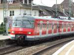 420 401 der S-Bahn Stuttgart in Feuerbach mit neuen Diodenscheinwerfern.