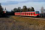 Am 26. Februar 2016 war noch eine Lt Fahrt von Nürnberg nach München Steinhausen angekündigt. Der frisch im AW lackierte 420 460 sollte in sein Heimat-Betriebswerk überführt werden. Mit über zwei Stunden Verspätung konnte der Triebwagen dann im allerletzten Büchsenlicht bei Fahlenbach dokumentiert werden.