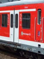 Detailansicht der Seite von ET 420 416 Plus am 21.08.2008 in Untertrkheim.