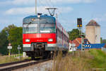 420 474 hat gerade den Haltepunkt Arnbach verlassen und fährt weiter in Richtung Endstation Altomünster.