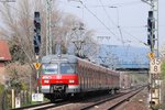 420 326 mit S-Bahn-Zug der Linie S9 (Wiesbaden - Hanau) bei Mainz-Kastel - 17.04.2012