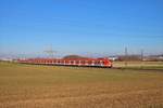 DB Regio S-Bahn Rhein Main 423 xxx und 423 xxx als S6 nach Frankfurt Süd am 18.11.18 auf der KBS630 bei Bad Vilbel Dortelweil 