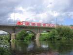 Ein 423 berquert am 16.06.2007 ein Siegbrcke zwischen Blankenberg und Merten als auf dem Weg nach Dren.