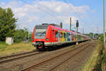 DB 423 246 verlässt Eitorf als S12 in Richtung Horrem. (02.07.2023)