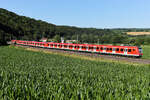 Ein Vollzug der S-Bahn M�nchen mit 423 auf dem Weg durchs Altm�hltal am 4.7.2026.