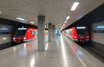 DB Regio 422 062 und 423 051 // D�sseldorf Flughafen Terminal // 11. August 2026.
Versp�tungsbedingte Begegnung zweier Z�ge der Linie S 11.