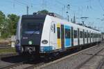 Noch mehr Fremdk�rper in Neuwied nahe Koblenz: kurz nach Passage einer SaarBahn Strassenbahn hat auch S-Bahn Stuttgarts 423 011/511 sich verirrt und durchfahrt Neuwied s�dw�rts. 