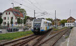 Auf dem Weg von Kirchheim/Teck nach Herrenberg f�hrt der 423 810 am 18.10.2026 in den Bahnhof Wendlingen ein