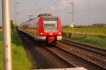 423 552-9 als S11 unterwegs bei der Einfahrt in den HP Allerheiligen am 2.9.2010, Ziel der Fahrt ist der Flughafen Dsseldorf.