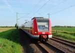 Triebzug 423 748-3 mit Anhang bei der Einfahrt in Allerheiligen am Samstag den 11.9.2010