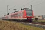 423 054-8 fhrt eine S11 bei Allerheiligen nach Bergisch Gladbach am Samstag den 16.2.2013