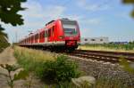 Blick auf den 423 042-1 der einen S11 Zug nach Bergisch Gladbach führt, hier ist der Zug bei Allerheiligen abgelichtet. 4.7.2014