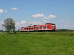 Der 423 726 als S 1 zum Ostbahnhof am 08.06.2013 unterwegs bei Pulling.