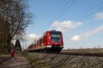 Ein Wettrennen mit der S-Bahn fand am 05.04.15 in Poing statt.