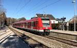 423 159-3 bildete am 17.2.19 den hinteren Zugteil eines Vollzugs der Linie S2 nach Erding. Hier bei der Ausfahrt aus Altenerding.