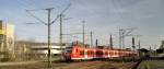 S-Bahnzug der BR 424 verlsst Lehrte am 27.03.2012.