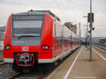 Am 13.03.2017 kommt 425 047 als RB 32849 aus Würzburg in Kitzingen auf Gleis 9 an.