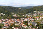 Blick von der Minneburg auf Neckargerach am 29.09.2017.
