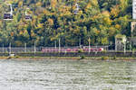 BR 425, rechtsrheinisch unter der Schwebebahn Koblenz - Ehrenbreitsein - 16.10.2017