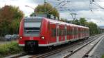 Eine RB44 nach Bensheim erreicht den Bahnhof Heppenheim. Aufgenommen am 6.10.2017 14:18