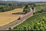 425 806-7 und 426 016-2 unterwegs bei Nordheim (Württemberg).

🧰 DB Regio Baden-Württemberg/DB Regio NRW für Abellio Rail Baden-Württemberg GmbH (Ersatzzug)
🚝 RB 19320 (RB18) Tübingen Hbf–Osterburken
🚩 Bahnstrecke Stuttgart–Würzburg (Frankenbahn | KBS 780)
🕓 31.7.2020 | 15:22 Uhr