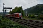 Nachschuß auf den S2 Zug bei der Einfahrt in Zwingenberg am Dienstag den 29.9.2020.