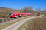 425 049 DB Regio als RB 58119 (Würzburg Hbf - Treuchtlingen) bei Lehrberg, 01.03.2022
