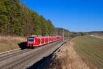 425 126	DB Regio als 58802 (Nürnberg Hbf - Neustadt (Aisch) Bahnhof) bei Hagenbüchach, 09.03.2022

