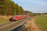 425 048 DB Regio als RB (N�rnberg Hbf - Neustadt (Aisch) Bahnhof) bei Hagenb�chach, 20.03.2022