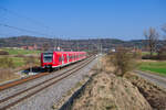 425 079 DB Regio als RB 58134 (Treuchtlingen - W�rzburg Hbf) bei Oberdachstetten Richtung W�rzburg, 28.03.2022
