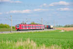 425 110 DB Regio als RB 58134 (Treuchtlingen - W�rzburg Hbf) bei Uffenheim, 28.04.2022