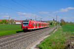 425 046 DB Regio als RB 58132 (Treuchtlingen - W�rzburg Hbf) bei Uffenheim, 28.04.2022