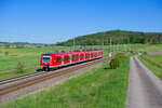 425 110 als RB 58115 (W�rzburg Hbf - Treuchtlingen) bei Oberdachstetten, 14.05.2022