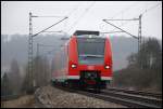 425 304-3 als RB 19261 nach Ulm Hbf. Aufgenommen bei Urspring am 08.03.08.