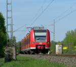 425 080/580 fhrt als RB11075(RB33) Aachen entgegen. Hier beim KM19.6 der KBS 485 am 4.5.08