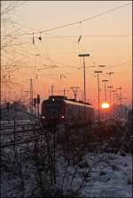 Ein 425er wartet im Abendlicht auf den nchsten Einsatz.