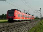 425 738-2 bzw 425 238 verkehrte am 07.05.2011 als S3 nach Karlsruhe Hbf. Aufgenommen bei Bad Schnborn-Kronau.