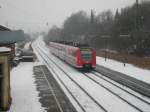 Aufgrund technischer Pannen wurde das normal mit einer Doppeleinheit 425er gefahrene RE-Zugpaar 19114/19119 (Stuttgart - Karlsruhe und zurck) am 10.2.06 mit nur einem Triebwagen (425-124) gefahren,