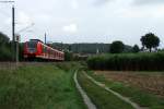 425 211 als S5 nach Eppingen am Einfahrhauptsigenal Hoffenheim. Aufgenommen am 01.09.2012.