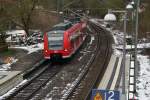 425 707-7 bei der Einfahrt in Neckargerach als S1 nach Osterburken.9.2.2013